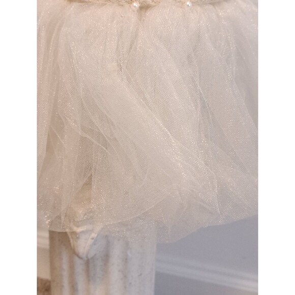 Vintage Structured Bridal Tiara Headdress  3D Organza /Faux Pearl Accents main image 12
